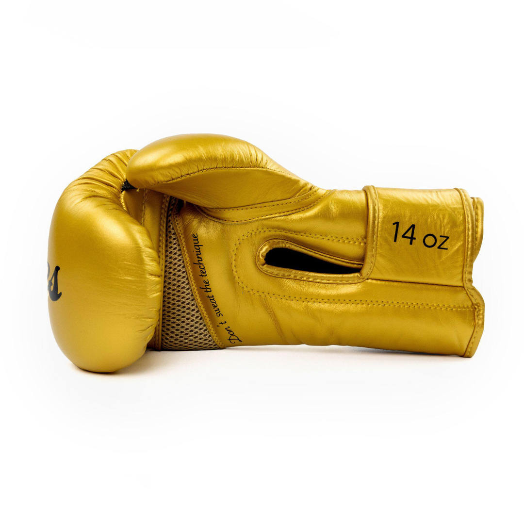 Techniques Professional Akala Boxing Gloves Gold MMA Muay Thai Boxing Kickboxing