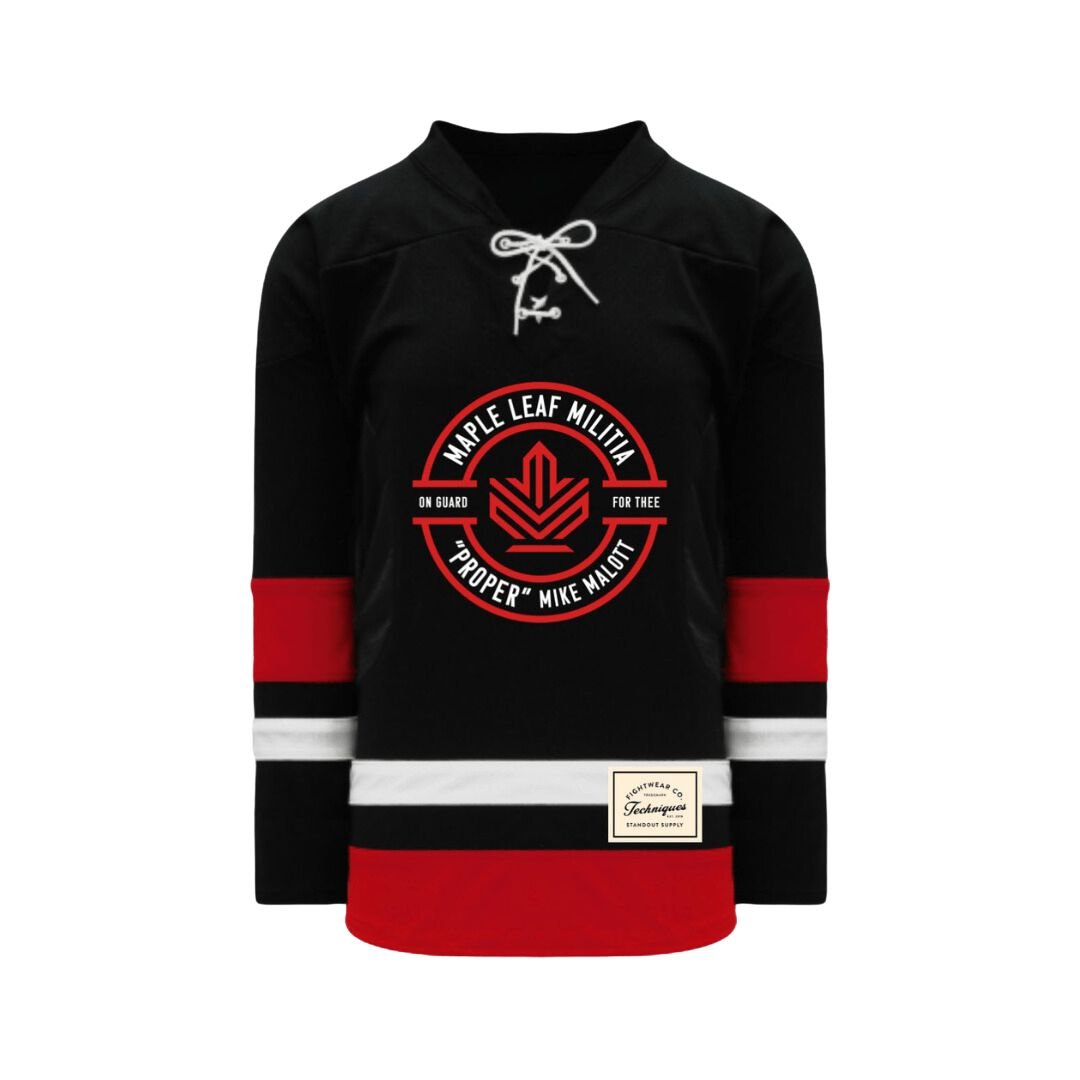 Mike Malott Vintage 'Maple Leaf Militia' Hockey Jersey