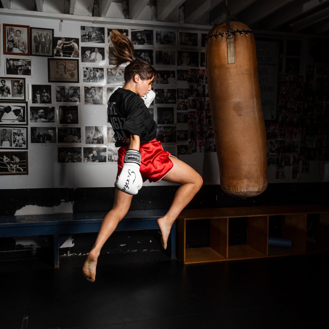 Rosé Retro Muay Thai Shorts - Techniques